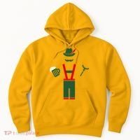 Oktoberfest Mustache Lederhosen Beer & Sausage Icon Hoodie thumb 0