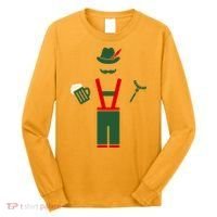 Oktoberfest Mustache Lederhosen Beer & Sausage Icon Long Sleeve Shirt thumb 0