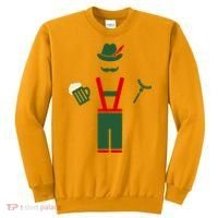Oktoberfest Mustache Lederhosen Beer & Sausage Icon Sweatshirt thumb 0