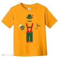 Oktoberfest Mustache Lederhosen Beer & Sausage Icon Toddler T-Shirt thumb 0