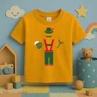 Oktoberfest Mustache Lederhosen Beer & Sausage Icon Toddler T-Shirt thumb 3