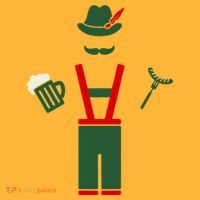 Oktoberfest Mustache Lederhosen Beer & Sausage Icon Visor thumb 3