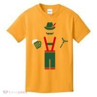 Oktoberfest Mustache Lederhosen Beer & Sausage Icon Kids T-Shirt thumb 0