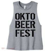 Oktoberfest Okto Beer Fest Logo Women's Racerback Cropped Tank thumb 0