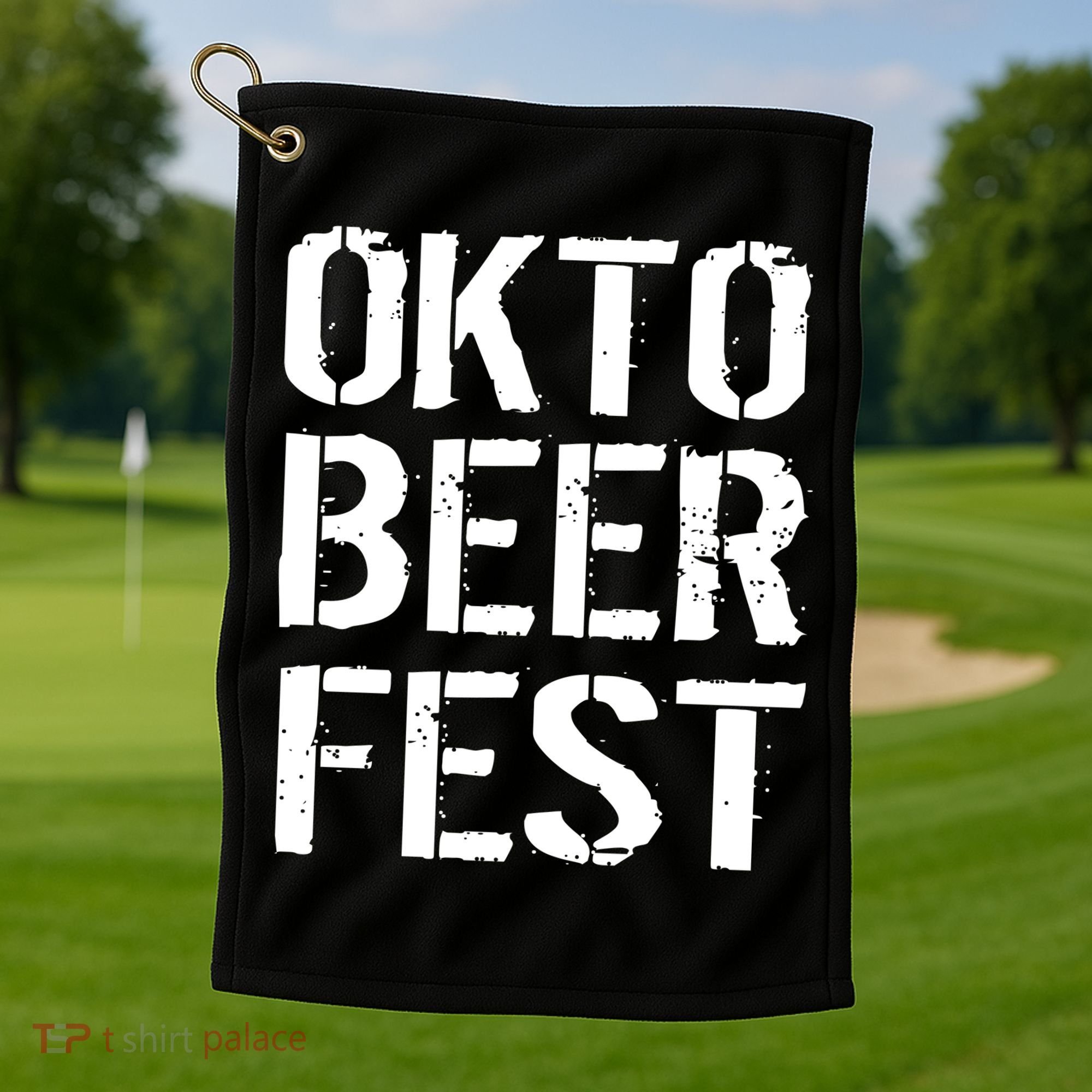 Oktoberfest Okto Beer Fest Logo Golf Towel