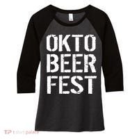 Oktoberfest Okto Beer Fest Logo Women's Tri-Blend 3/4-Sleeve Raglan Shirt thumb 0