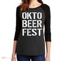 Oktoberfest Okto Beer Fest Logo Women's Tri-Blend 3/4-Sleeve Raglan Shirt thumb 2