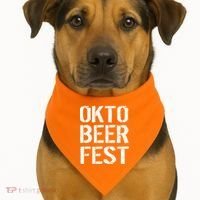 Oktoberfest Okto Beer Fest Logo USA-Made Doggie Bandana thumb 1