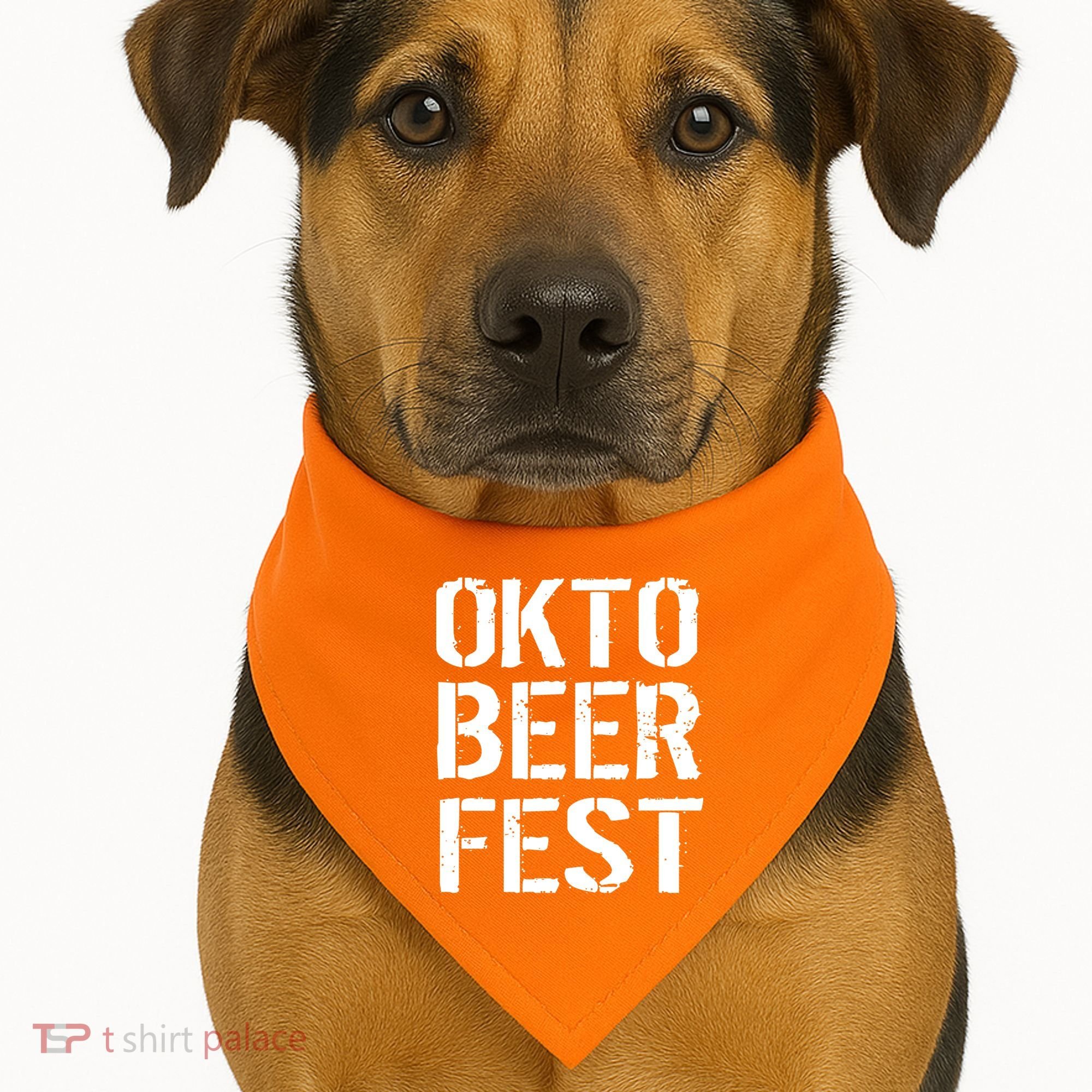 Oktoberfest Okto Beer Fest Logo USA-Made Doggie Bandana