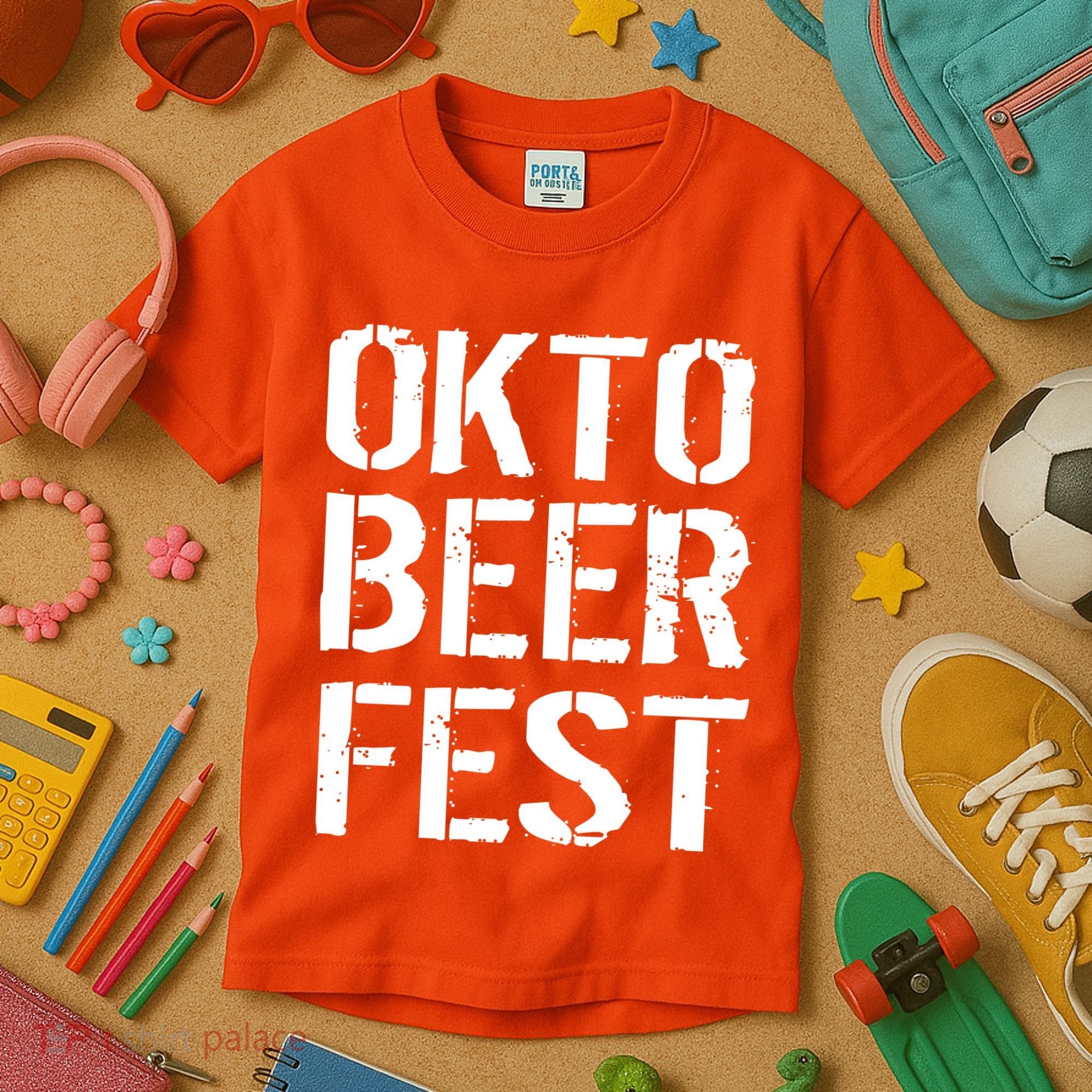 Oktoberfest Okto Beer Fest Logo Kids T-Shirt