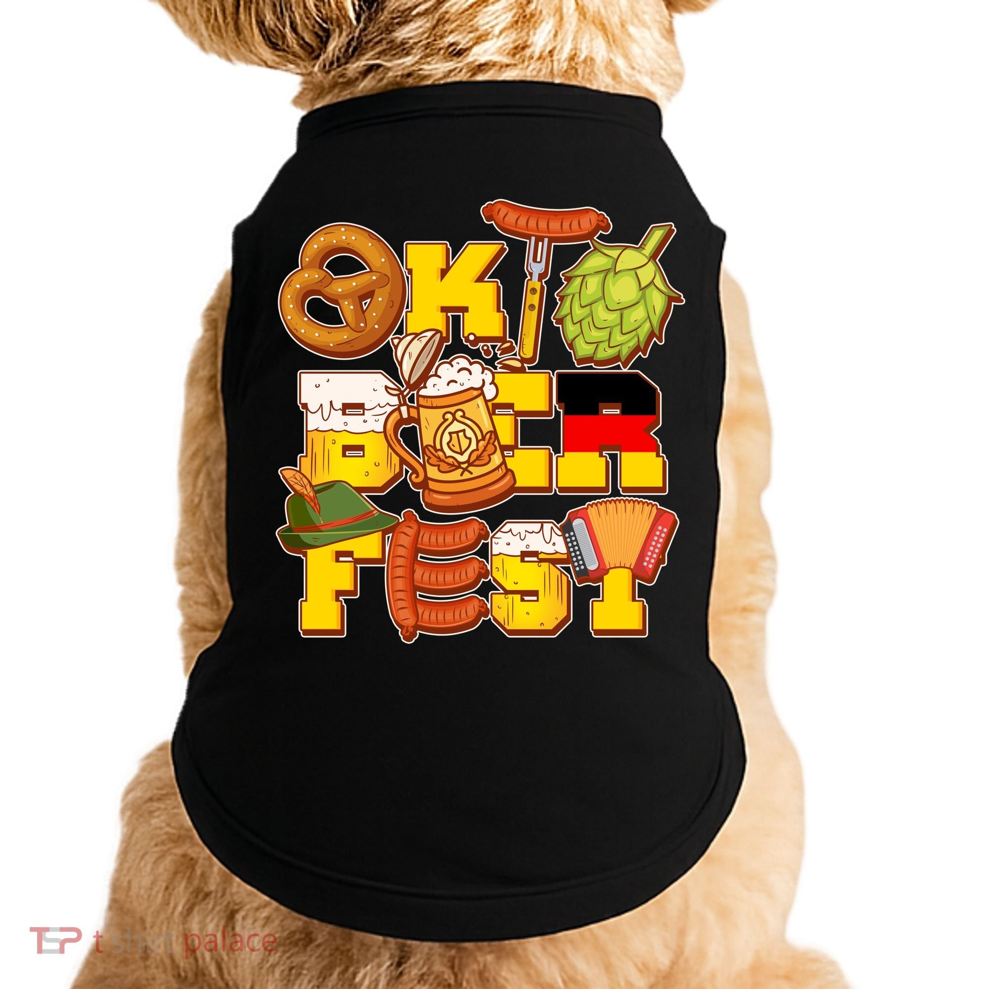 Oktoberfest Party Logo Doggie Tank