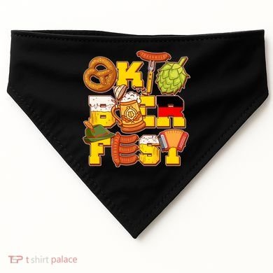 Oktoberfest Party Logo USA-Made Doggie Bandana