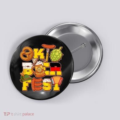 Oktoberfest Party Logo Button