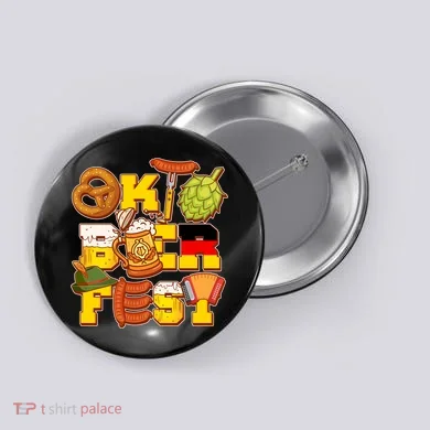 Oktoberfest Party Logo Button