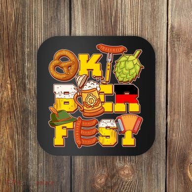 Oktoberfest Party Logo Coaster