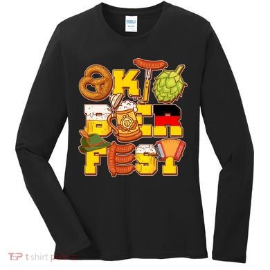 Oktoberfest Party Logo Women's Long Sleeve Shirt