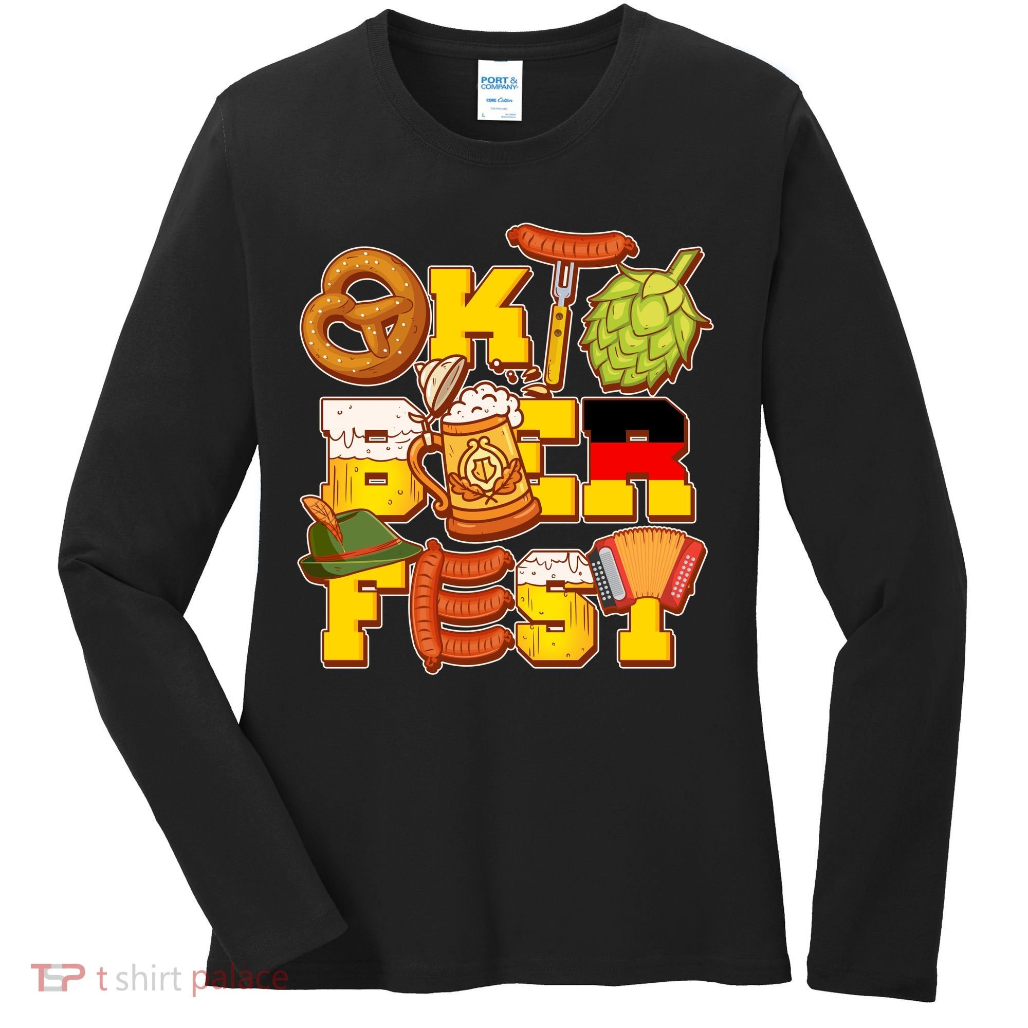 Oktoberfest Party Logo Women's Long Sleeve Shirt