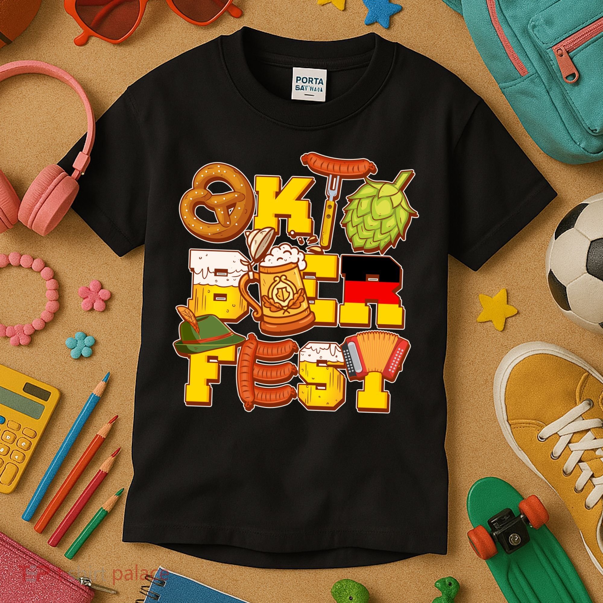 Oktoberfest Party Logo Kids T-Shirt
