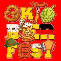 Oktoberfest Party Logo Santa Hat thumb 1