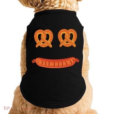 Oktoberfest Pretzel Sausage Smiley Face Doggie Tank