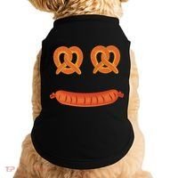 Oktoberfest Pretzel Sausage Smiley Face Doggie Tank thumb 0