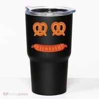Oktoberfest Pretzel Sausage Smiley Face Tumbler thumb 0
