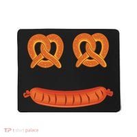 Oktoberfest Pretzel Sausage Smiley Face Mousepad thumb 0