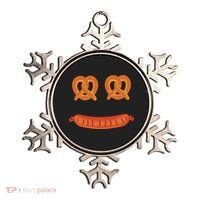 Oktoberfest Pretzel Sausage Smiley Face Ornament thumb 0