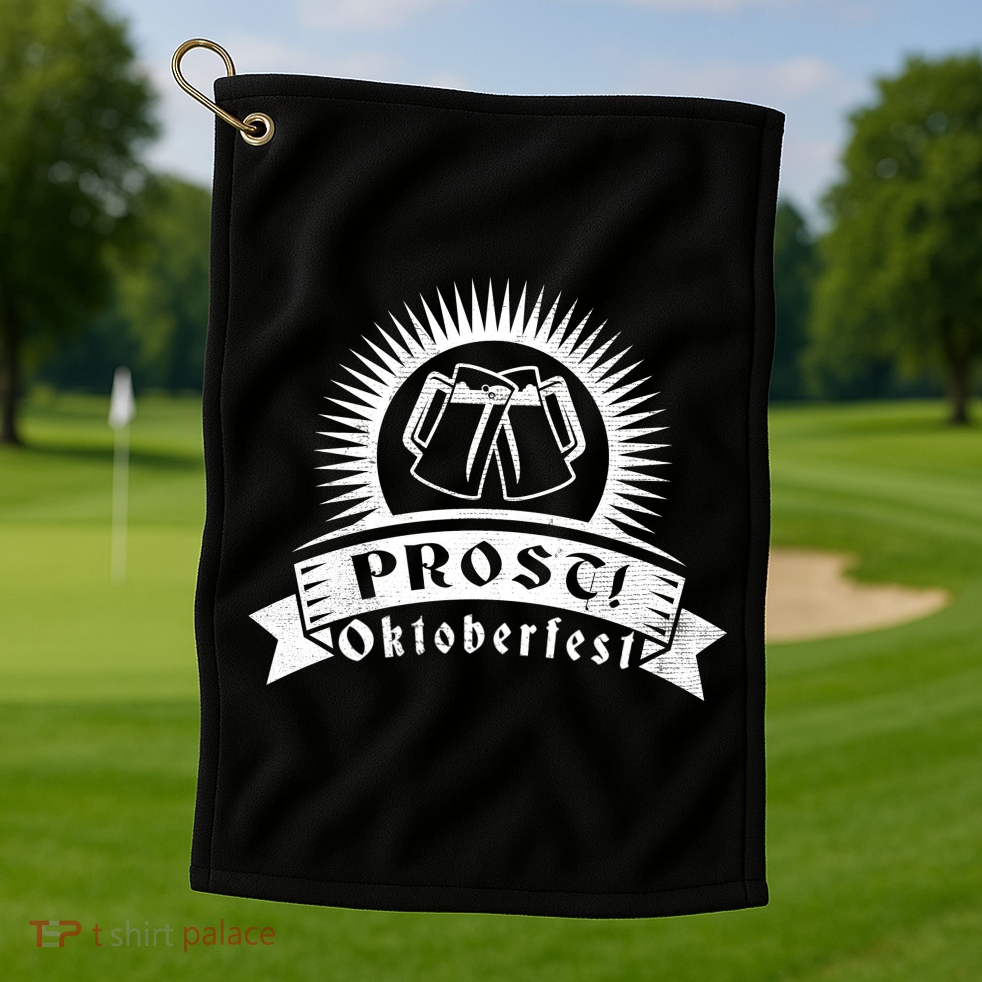 Oktoberfest Prost Golf Towel