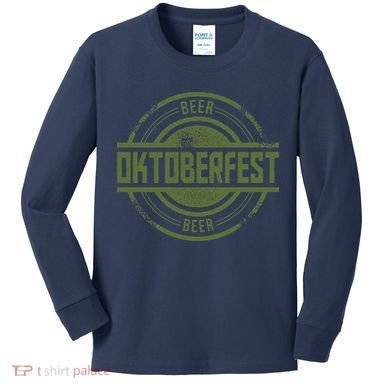 Oktoberfest Vintage Beer Logo Kids Long Sleeve Shirt