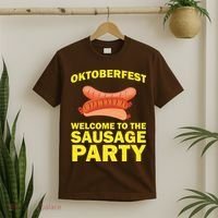 Oktoberfest Welcome To The Sausage Party T-Shirt thumb 2
