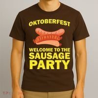 Oktoberfest Welcome To The Sausage Party T-Shirt thumb 3