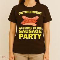 Oktoberfest Welcome To The Sausage Party T-Shirt thumb 4