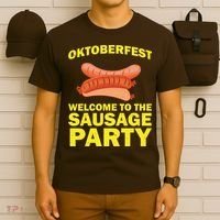 Oktoberfest Welcome To The Sausage Party T-Shirt thumb 6