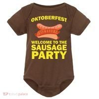Oktoberfest Welcome To The Sausage Party Baby Bodysuit thumb 0