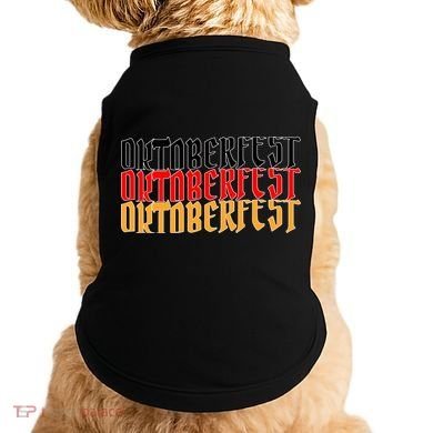 Oktoberfest Word Flag Logo Doggie Tank
