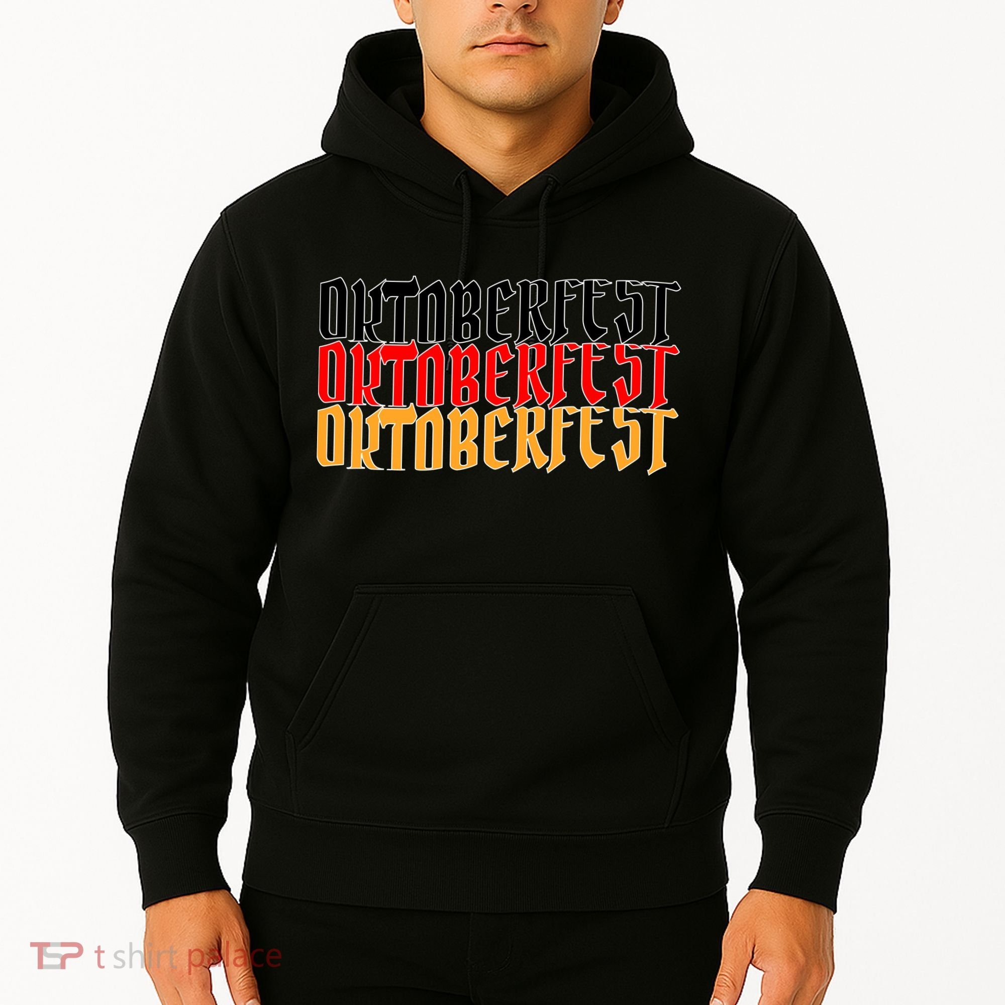 Oktoberfest Word Flag Logo Hoodie