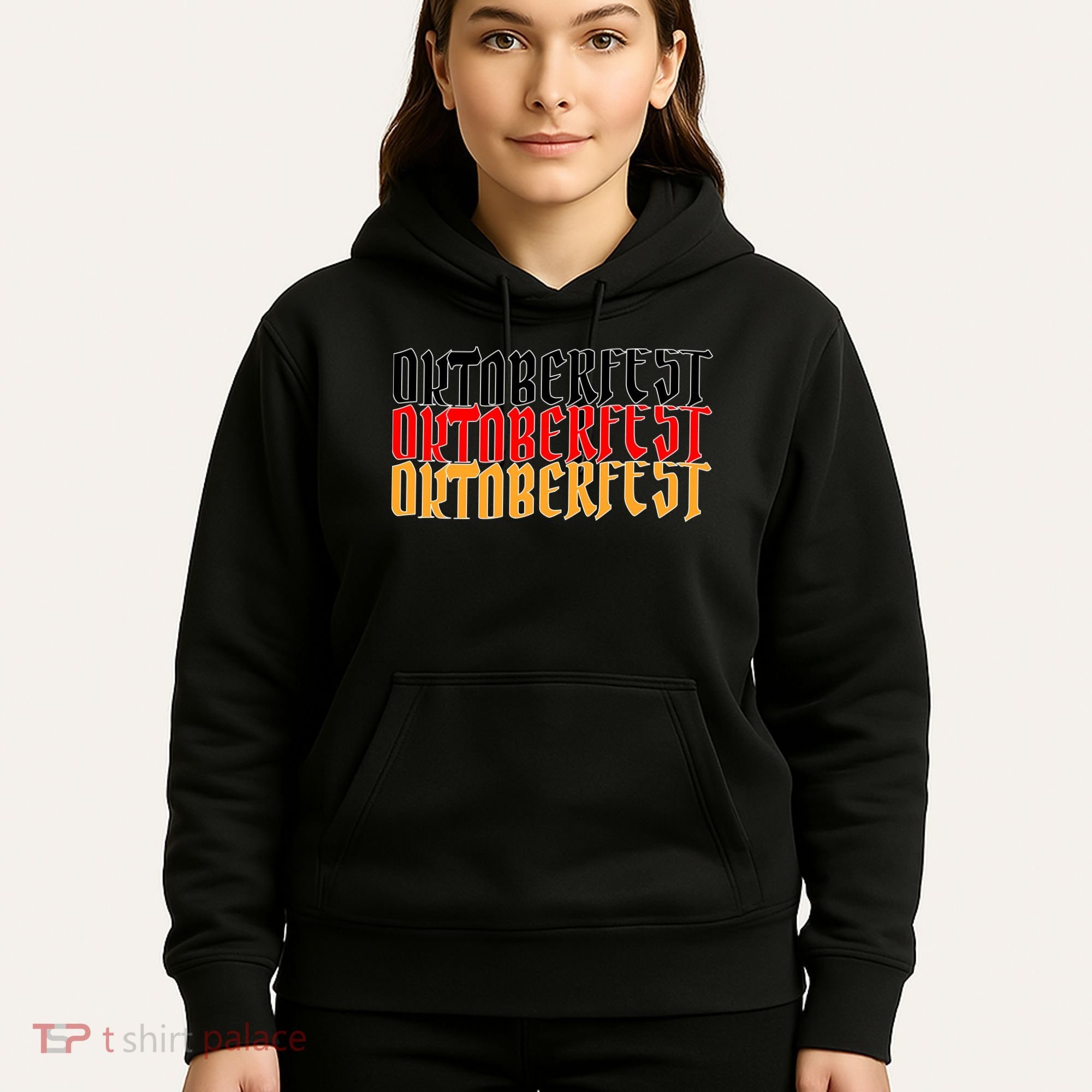 Oktoberfest Word Flag Logo Hoodie