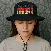 Oktoberfest Word Flag Logo Bucket Hat thumb 3