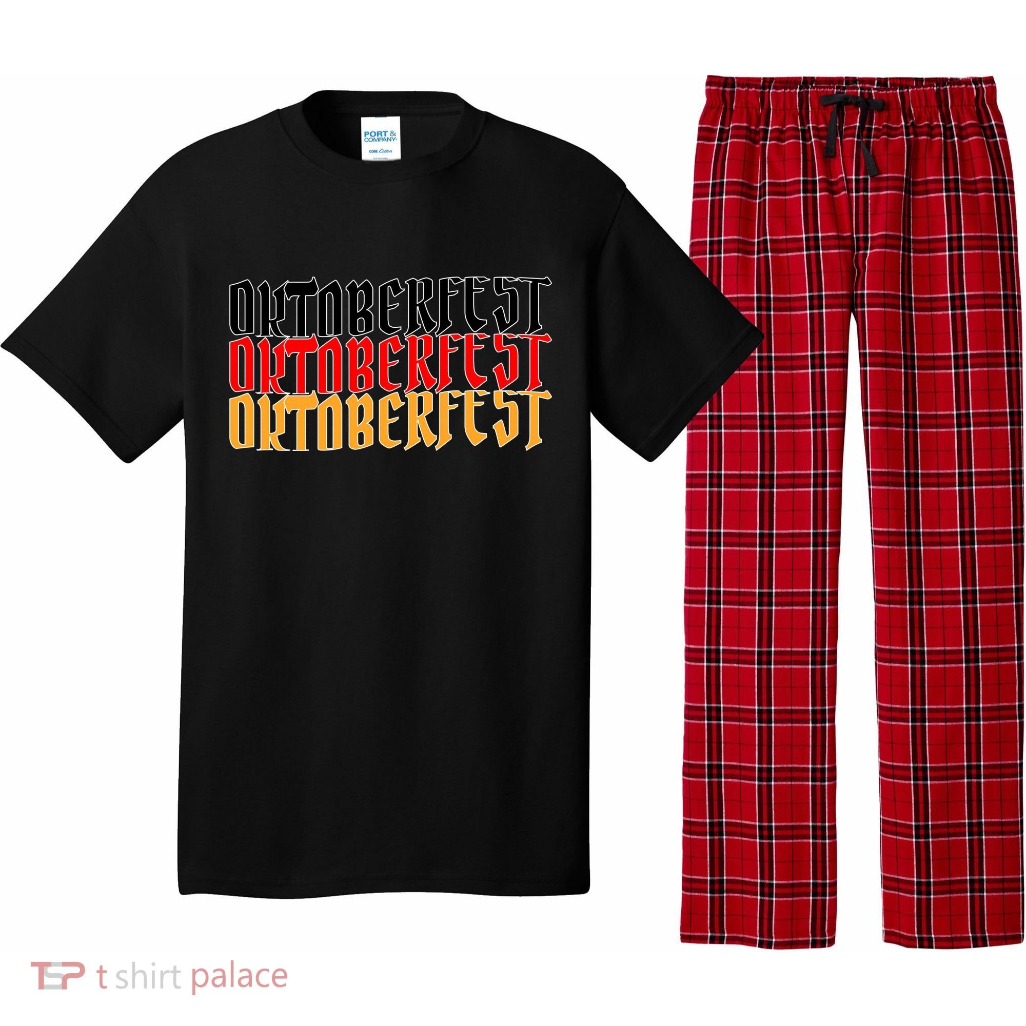 Oktoberfest Word Flag Logo Pajama Set