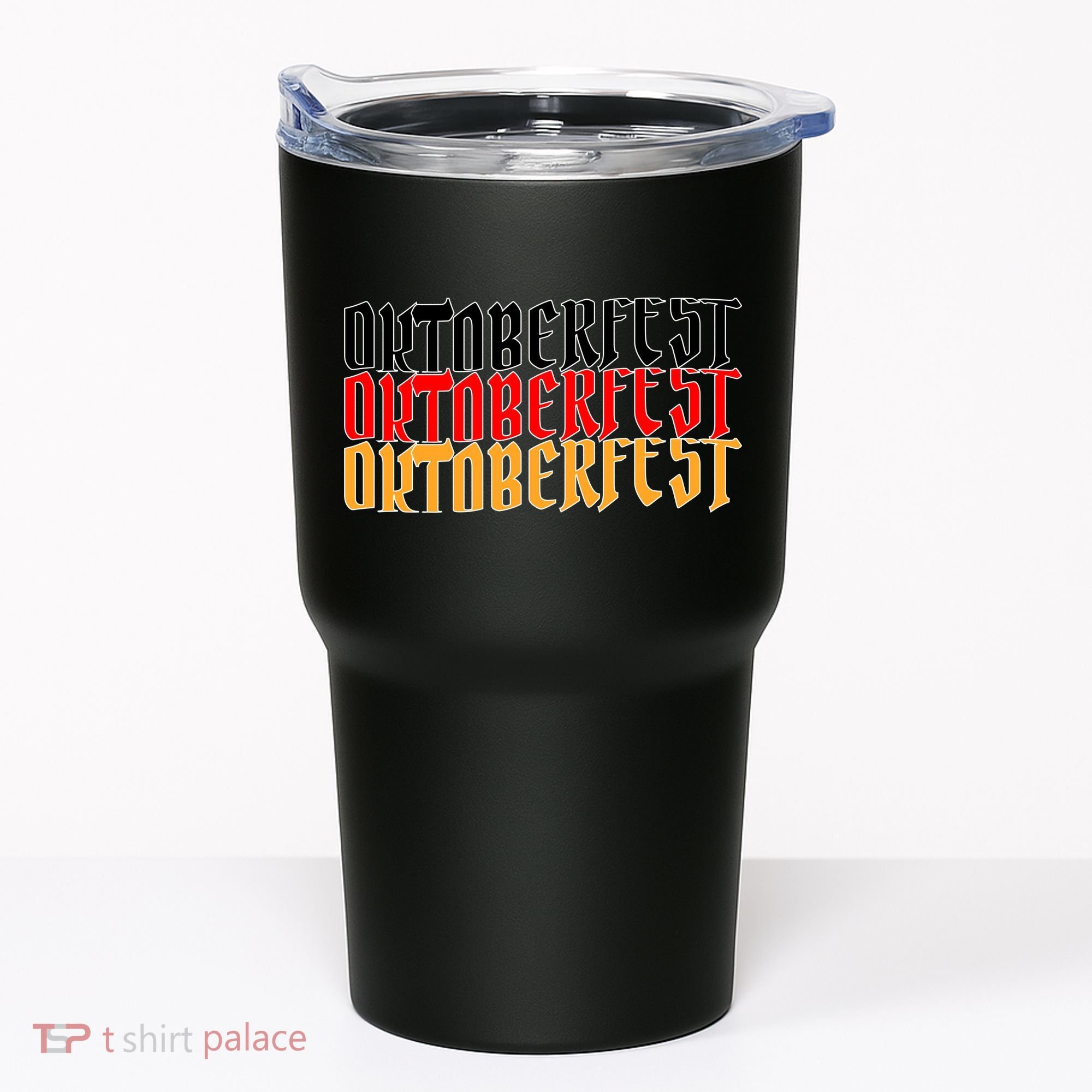 Oktoberfest Word Flag Logo Tumbler