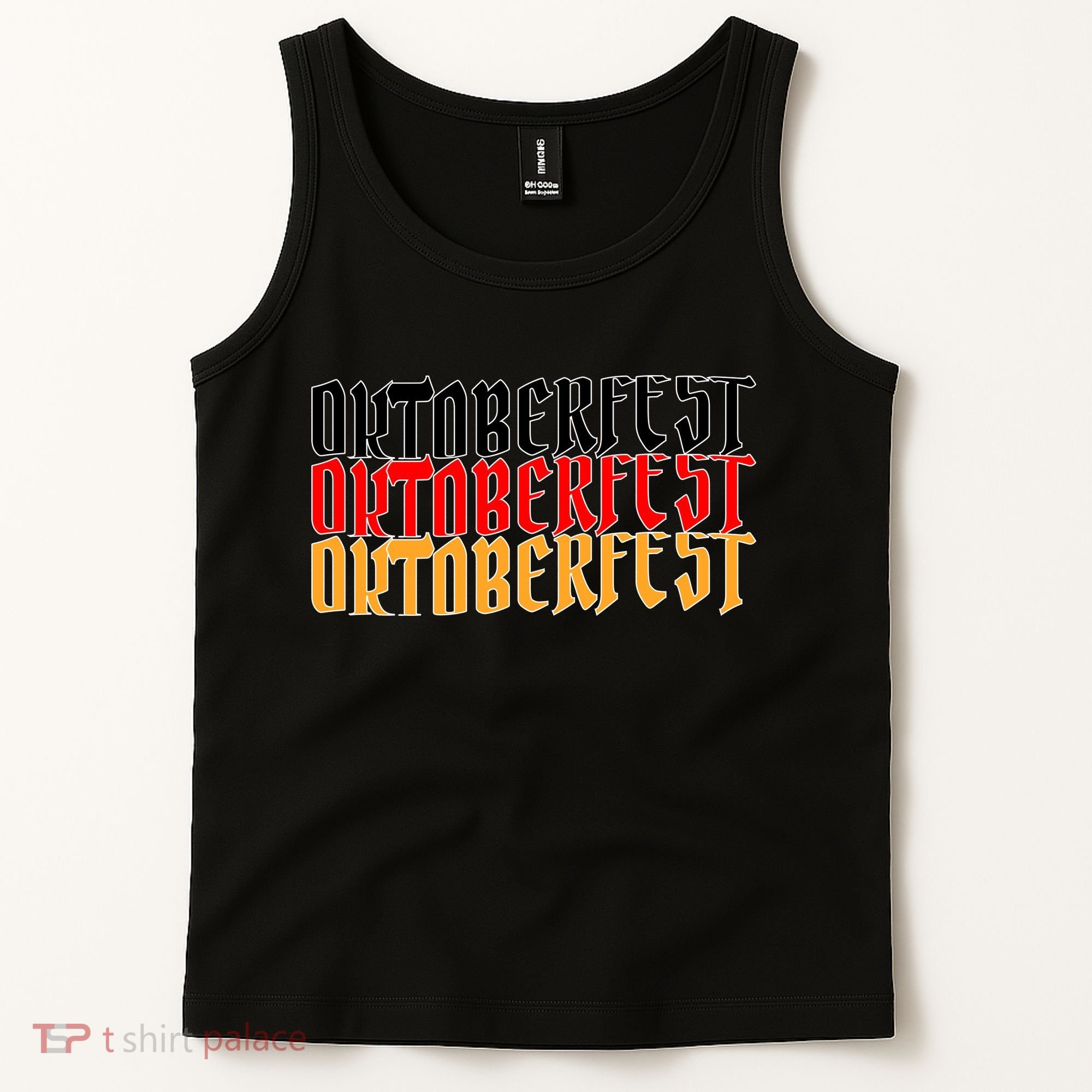 Oktoberfest Word Flag Logo Tank Top