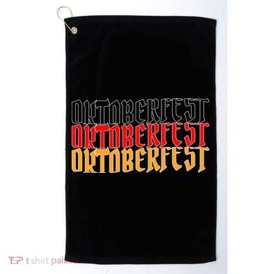 Oktoberfest Word Flag Logo Golf Towel