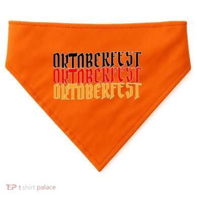Oktoberfest Word Flag Logo USA-Made Doggie Bandana