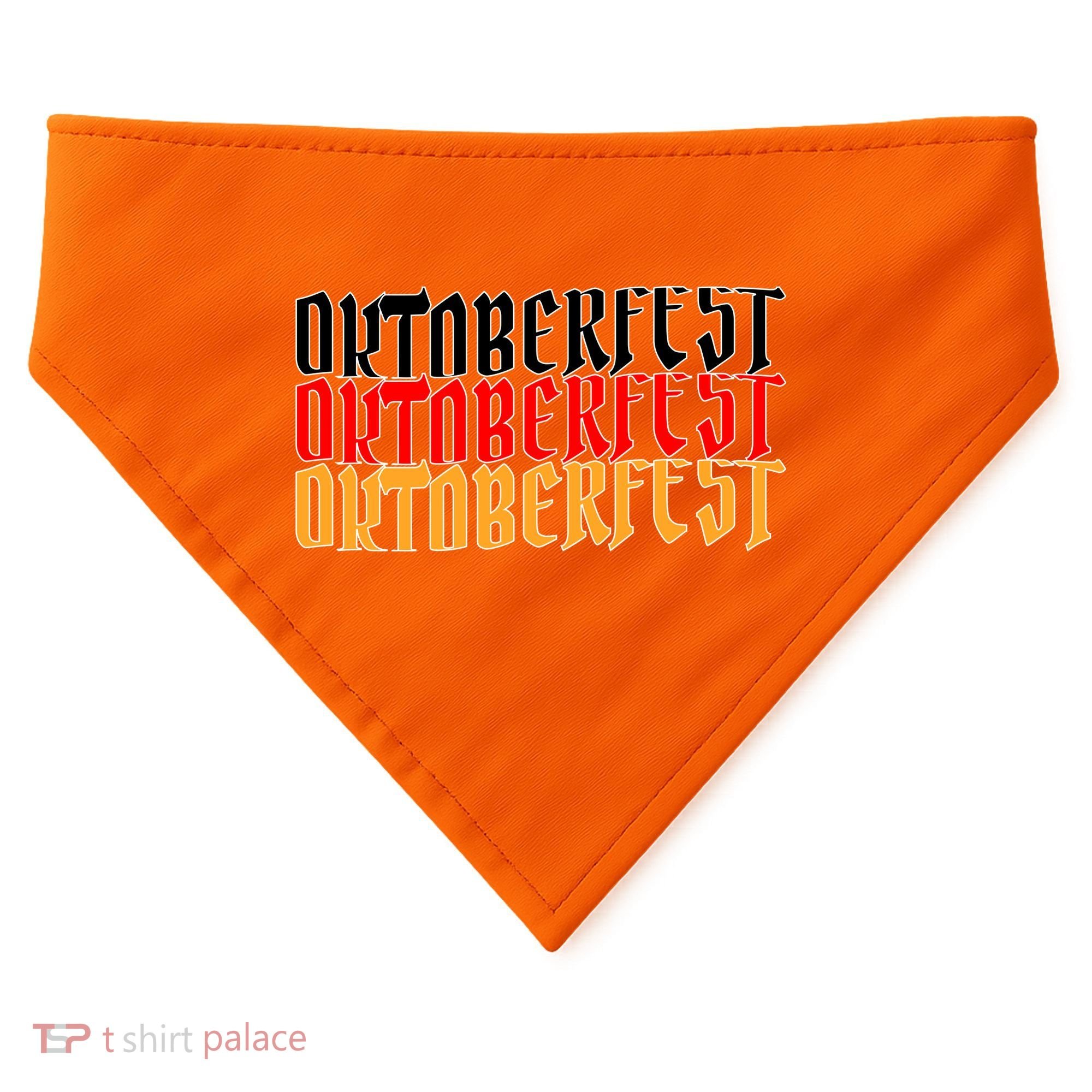 Oktoberfest Word Flag Logo USA-Made Doggie Bandana