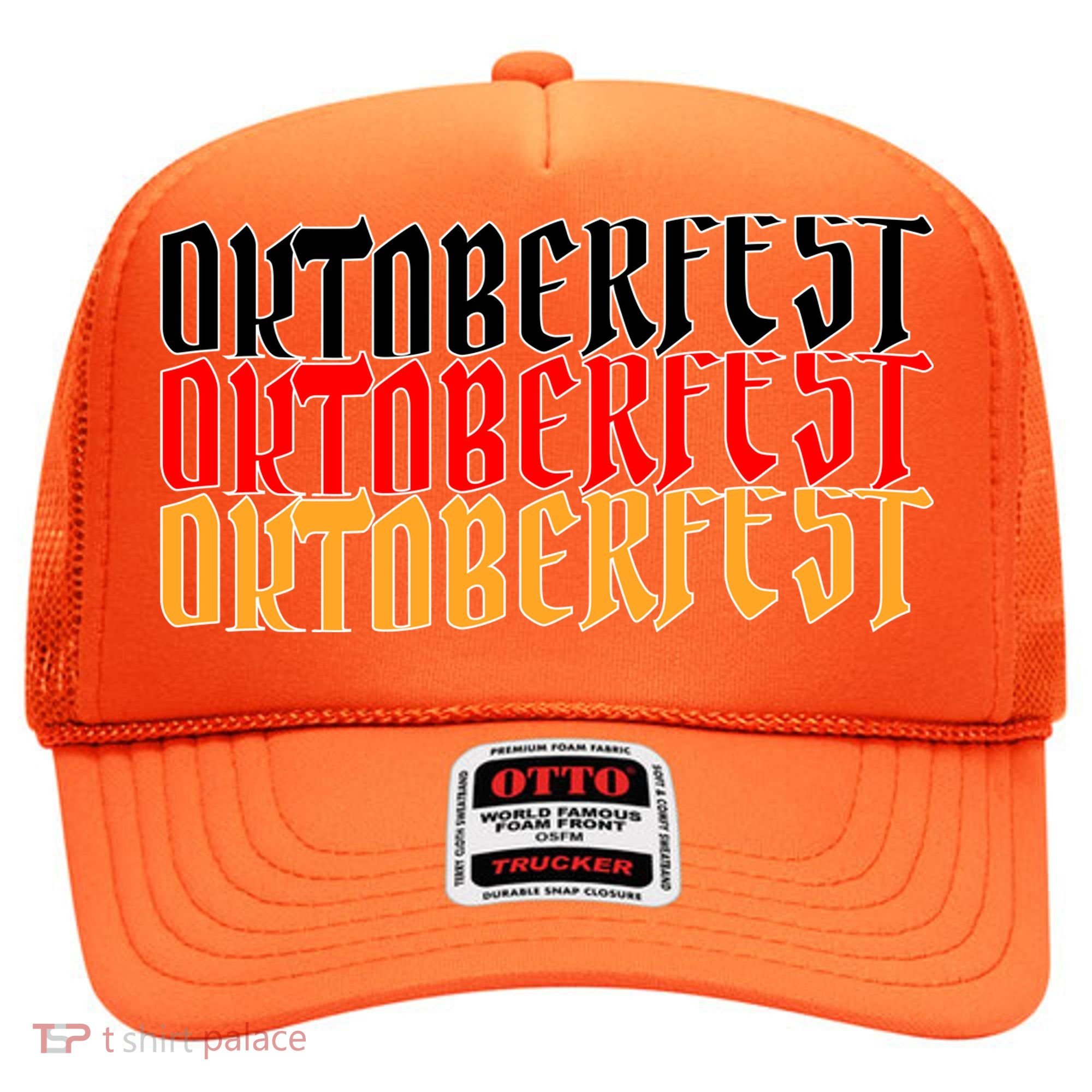 Oktoberfest Word Flag Logo Hat