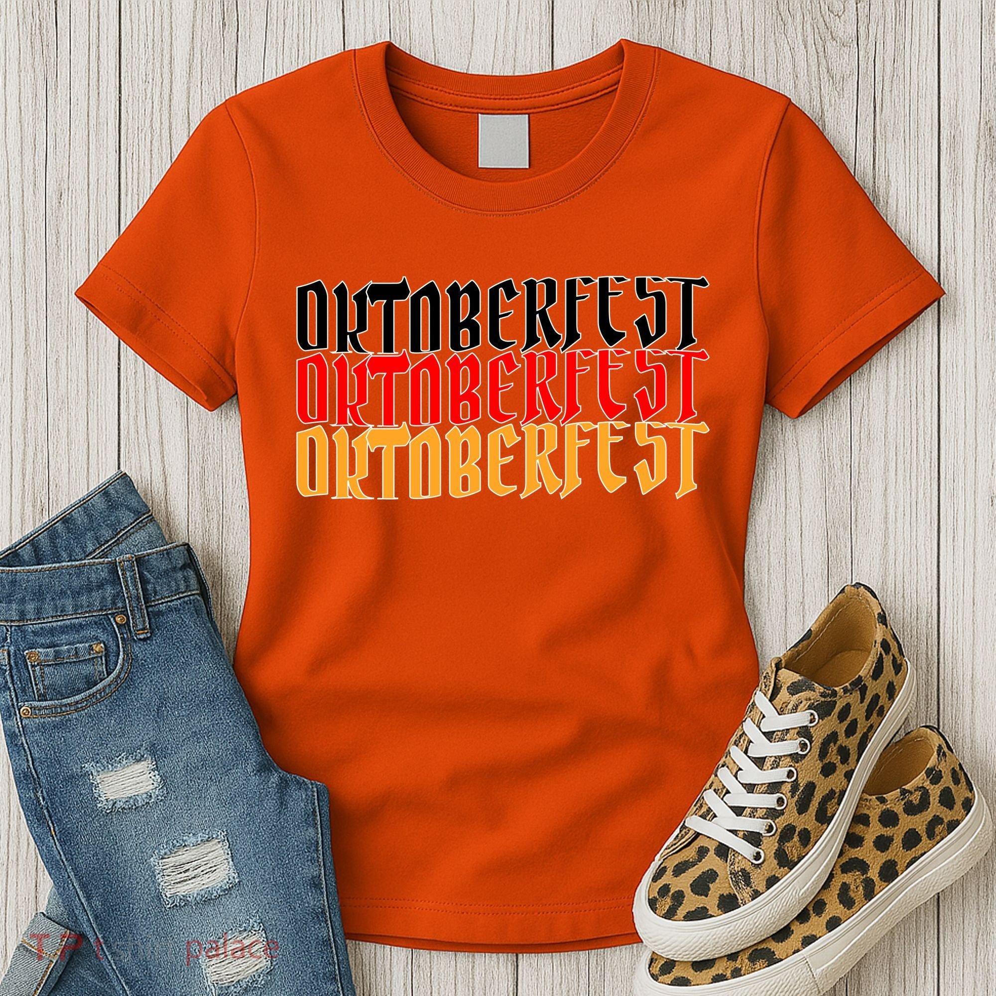 Oktoberfest Word Flag Logo Women's T-Shirt