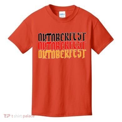 Oktoberfest Word Flag Logo Kids T-Shirt