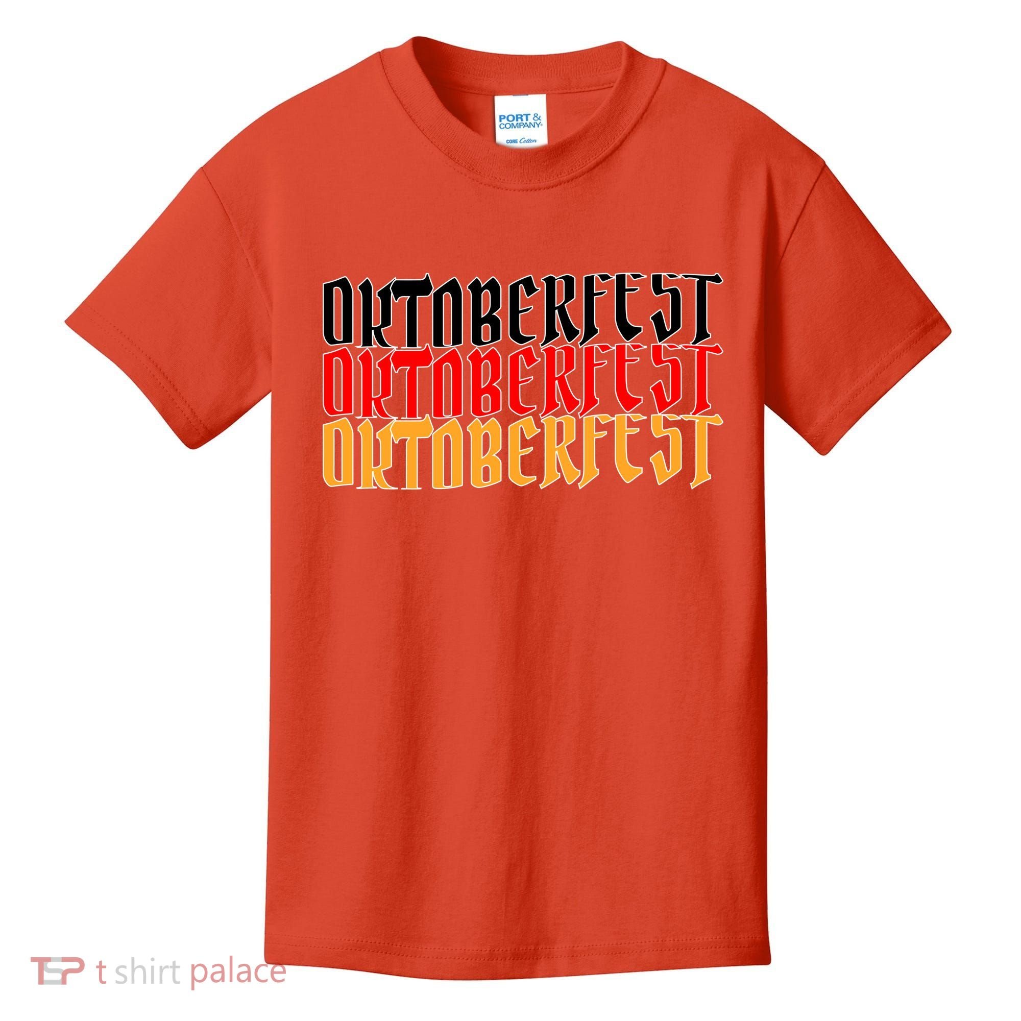 Oktoberfest Word Flag Logo Kids T-Shirt
