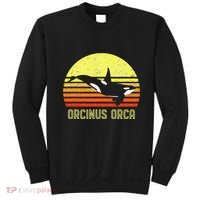 Orca Killer Whale Dolphin Marine Science Biologist Retro Sun Sweatshirt thumb 0